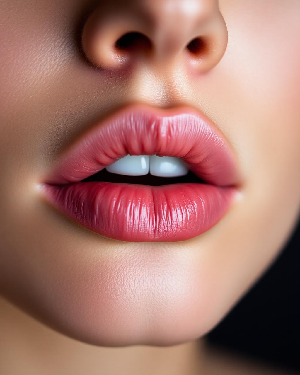 Resultado de preenchimento labial natural